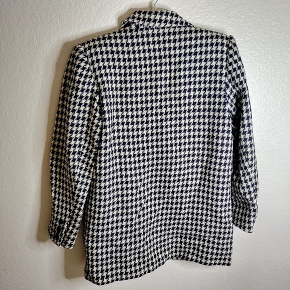 Escada Houndstooth One Button Wool blazer Jacket Sz 38/ M - Picture 6 of 8